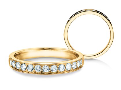 Anello di Fidanzamento Alliance-/Eternityring in 18K oro giallo con diamanti 0,39ct G/SI