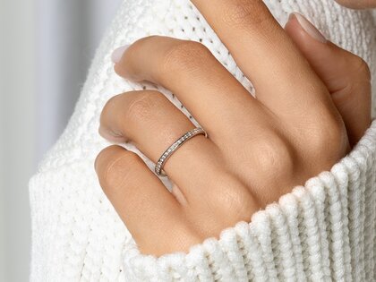 Anello di Fidanzamento Alliance-/Eternityring in oro bianco