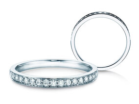 Anello di Fidanzamento Alliance-/Eternity in 9K oro bianco con diamanti 0,255ct G/SI