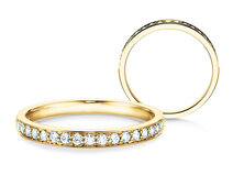 Anello di Fidanzamento Alliance-/Eternity in 9K oro giallo con diamanti 0,255ct G/SI