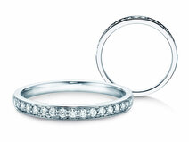Anello di Fidanzamento Alliance-/Eternityring in platino 950/- con diamanti 0,255ct G/SI