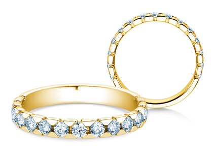 Anello di Fidanzamento Balance in 14K oro giallo con diamanti 0,75ct G/SI