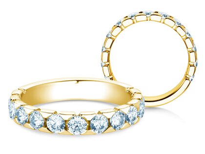 Anello di Fidanzamento Balance in 14K oro giallo con diamanti 1,30ct G/SI