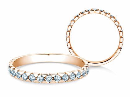 Anello di Fidanzamento Balance in 14K oro rosa con diamanti 0,50ct G/SI