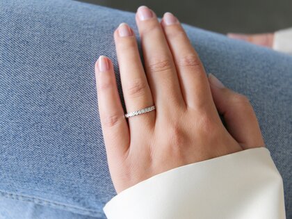 Anello di Fidanzamento Balance in 9K oro bianco con diamanti 0,50ct G/SI