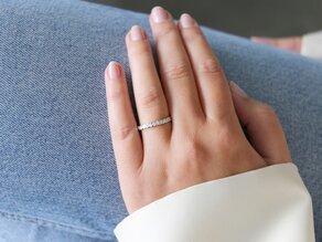 Anello di Fidanzamento Balance in 9K oro bianco con diamanti 0,50ct G/SI