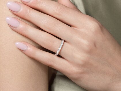 Anello di Fidanzamento Dawn in 14K oro bianco con diamanti 1,27ct G/SI