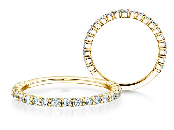 Anello di Fidanzamento Dawn in 14K oro giallo con diamanti 0,53ct G/SI