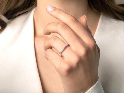 Anello di Fidanzamento Dawn in 9K oro bianco con diamanti 0,53ct G/SI