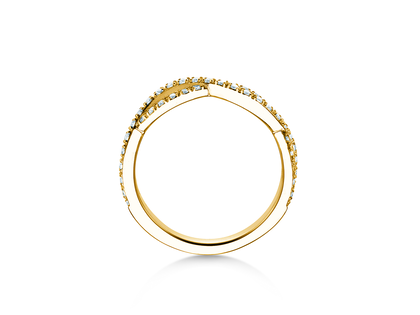 Anello di Fidanzamento Diamond Curve in 14K oro giallo con diamante 0,40ct G/SI