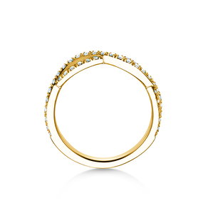 Anello di Fidanzamento Diamond Curve in 14K oro giallo con diamante 0,40ct G/SI