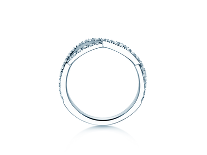 Anello di Fidanzamento Diamond Curve in 14K oro bianco con diamante 0,40ct G/SI