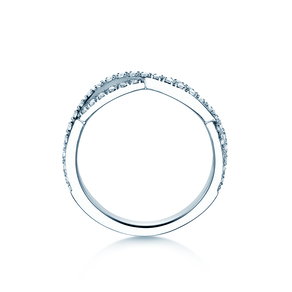 Anello di Fidanzamento Diamond Curve in 14K oro bianco con diamante 0,40ct G/SI
