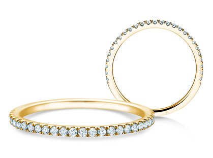 Anello di Fidanzamento Dusk in 14K oro giallo con diamanti 0,25ct G/SI