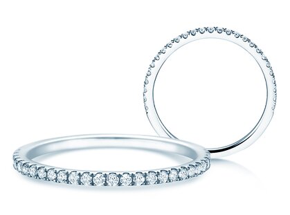 Anello di Fidanzamento Dusk in platino 950/- con diamanti 0,25ct G/SI