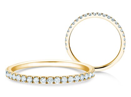Anello di Fidanzamento Dusk in 14K oro giallo con diamanti 0,35ct G/SI