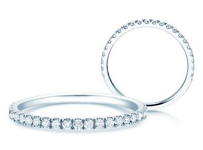 Anello di Fidanzamento Dusk in 14K oro bianco con diamanti 0,35ct G/SI