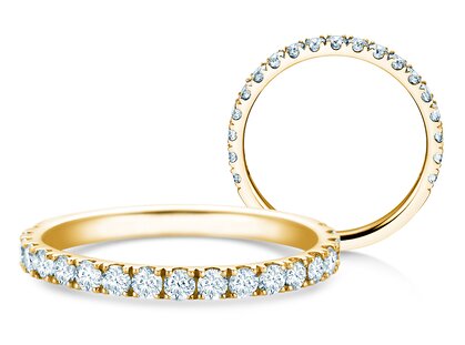 Anello di Fidanzamento Dusk in 9K oro giallo con diamanti 0,55ct G/SI