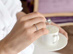 Anello di Fidanzamento Dusk in 14K oro bianco con diamanti 0,55ct G/SI