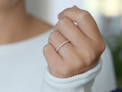 Anello di Fidanzamento Dusk in platino 950/- con diamanti 0,25ct G/SI