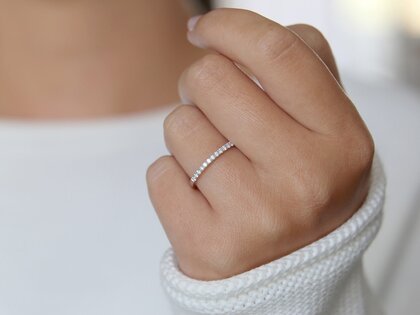 Anello di Fidanzamento Dusk in 14K oro bianco con diamanti 0,35ct G/SI