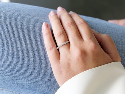 Anello di Fidanzamento Dusk in 14K oro bianco con diamanti 0,55ct G/SI