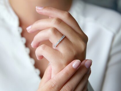Anello di Fidanzamento Dusk in 14K oro bianco con diamanti 0,96ct G/SI