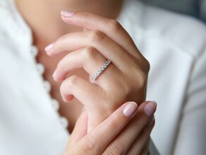 Anello di Fidanzamento Dusk in 14K oro bianco con diamanti 0,96ct G/SI