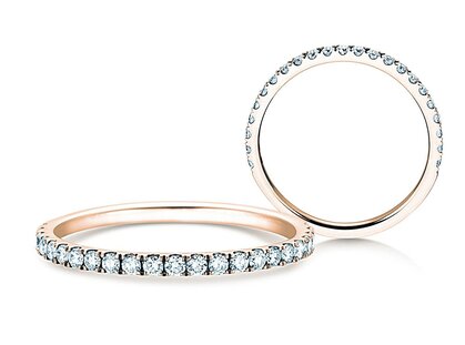 Anello di Fidanzamento Dusk in 14K oro rosa con diamanti 0,35ct G/SI