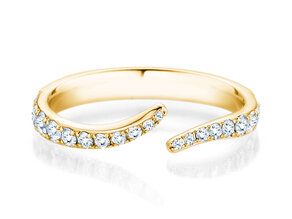 Anello di Fidanzamento Flow Pavé in 14K oro giallo con diamanti 0,51ct G/SI