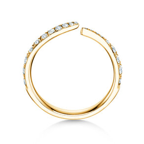 Anello di Fidanzamento Flow Pavé in 14K oro giallo con diamanti 0,51ct G/SI