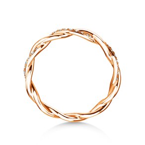Anello di Fidanzamento Sparkling Curve in 14K oro rosa