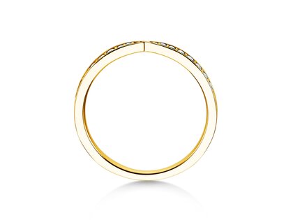 Anello di Fidanzamento V-Eternity in 14K oro giallo con diamanti 0,22ct G/SI
