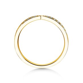 Anello di Fidanzamento V-Eternity in 14K oro giallo con diamanti 0,22ct G/SI