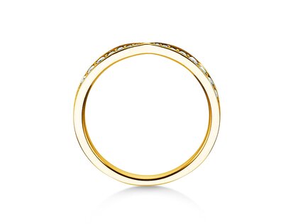 Anello di Fidanzamento V-Eternity in 14K oro giallo con diamanti 0,30ct G/SI