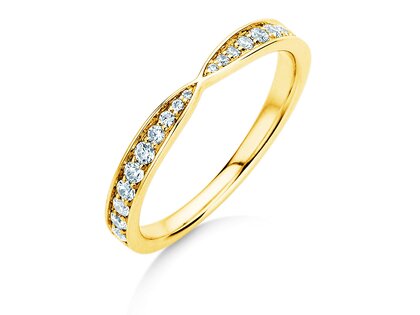 Anello di Fidanzamento V-Eternity in 14K oro giallo con diamanti 0,30ct G/SI