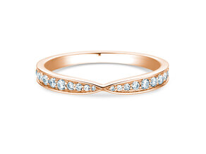 Anello di Fidanzamento V-Eternity in 18K oro rosa con diamanti 0,30ct G/SI