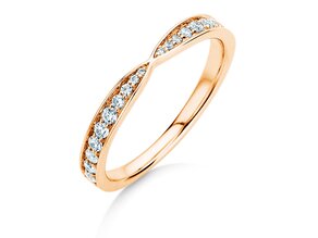 Anello di Fidanzamento V-Eternity in 18K oro rosa con diamanti 0,30ct G/SI