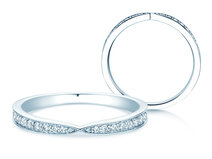 Anello di Fidanzamento V-Eternity in 18K oro bianco con diamanti 0,22ct G/SI