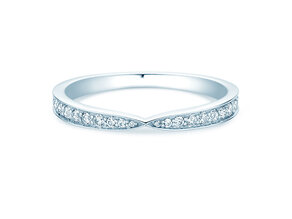 Anello di Fidanzamento V-Eternity in 14K oro bianco con diamanti 0,22ct G/SI