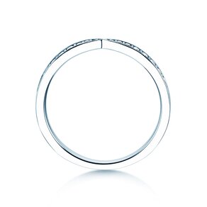 Anello di Fidanzamento V-Eternity in 14K oro bianco con diamanti 0,22ct G/SI