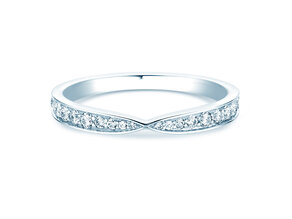 Anello di Fidanzamento V-Eternity in 14K oro bianco con diamanti 0,30ct G/SI