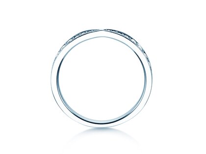 Anello di Fidanzamento V-Eternity in 14K oro bianco con diamanti 0,30ct G/SI