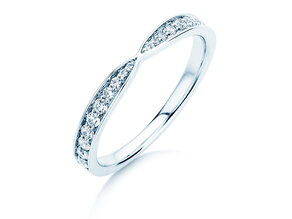 Anello di Fidanzamento V-Eternity in 14K oro bianco con diamanti 0,30ct G/SI