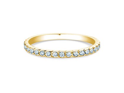 Anello di Fidanzamento Wave in 14K oro giallo con diamanti 0,33ct G/SI