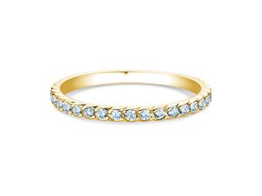 Anello di Fidanzamento Wave in 14K oro giallo con diamanti 0,33ct G/SI