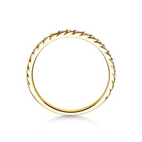 Anello di Fidanzamento Wave in 14K oro giallo con diamanti 0,33ct G/SI