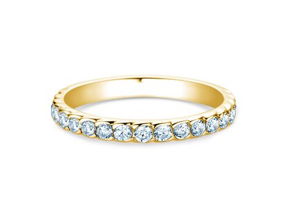 Anello di Fidanzamento Wave in 14K oro giallo con diamanti 0,57ct G/SI