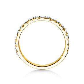 Anello di Fidanzamento Wave in 14K oro giallo con diamanti 0,57ct G/SI