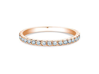 Anello di Fidanzamento Wave in 9K oro rosa con diamanti 0,33ct G/SI